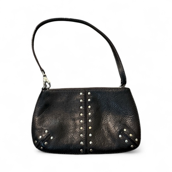 Michael KORS Black Leather wristlet Bag with Studs - Picture 2 of 4